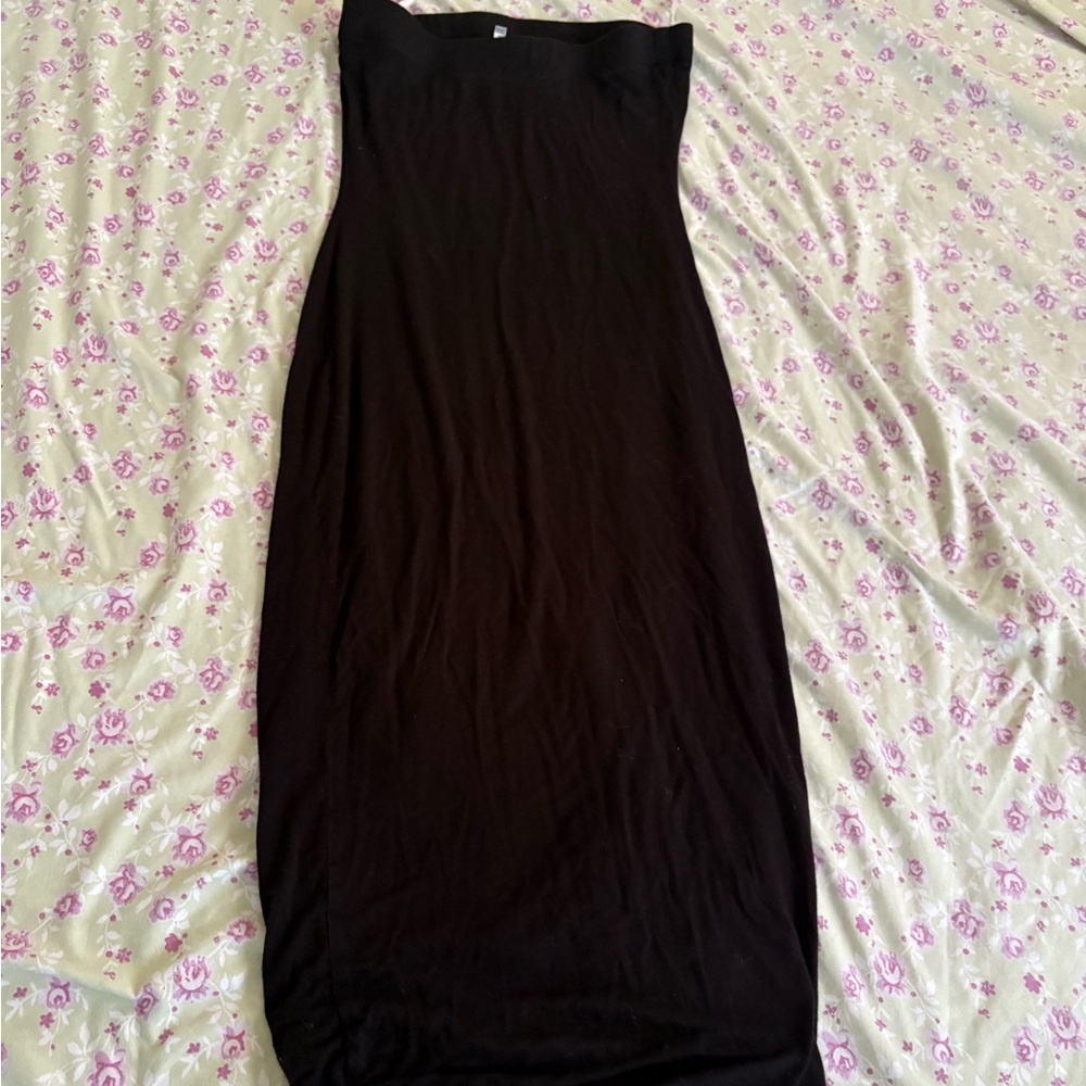 & Other Stories Classic Black Strapless Dress